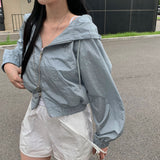 [Bellide made/Seasonal Item] ツーウェイフーデッドクロップドウィンドブレーカー