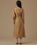 LONG SLEEVE SHRRING ONEPIECE