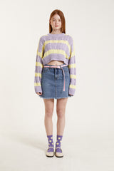 ケーブルストライプセーター/CABLE STRIPE SWEATER