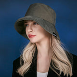 Wide brim wash bucket hat GRAY