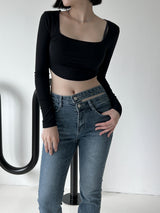 ウエストスリットブーツカットパンツ/no.2326 waist slit bootcut pants