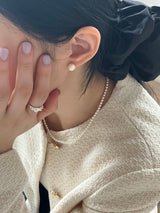 [92.5silver] コットンパールピアス