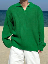 ブレンドオープンカラニット/BLEND OPEN KARA KNIT(7COLOR)