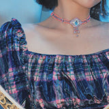 ベイビーピンククリアチョーカー / baby pink clara choker
