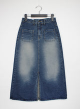 ダブルポケットロングスカート/no.713 Double Pocket Long Skirt (2color)