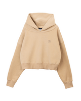 プリントクロップドフーディ / Print Cropped Hoodie-BEIGE