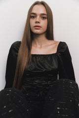 Corset Blouse Black