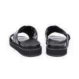 DAVID STONE ジッパー X リング レザー クロス サンダル / DAVID STONE ZIPPER X RING LEATHER CROSS SANDALS