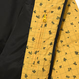 COLORING GRID PATTERN CROP DOWN JUMPER [LIGHT YELLOW]