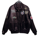 [5オンス] サファリパッチオーバーレザージャンパー