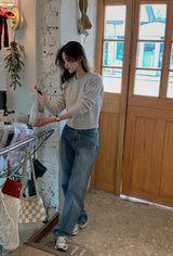 BL ウォッシングデニムワイドパンツ