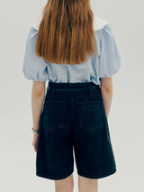 バミューダデニムパンツ / Bermuda denim pants - Dark grey