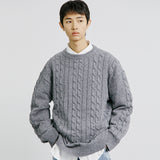 チェーンセーター/FTTS CHAIN CABLE SWEATER GREY