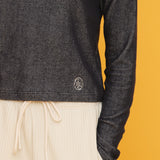 ツートーンロングスリーブTシャツ / TWO TONE LONG SLEEVE TEE_BLUE
