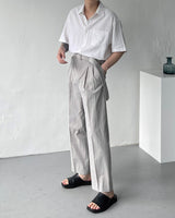 リネンバイオショートスリーブシャツ / UN275 Linen Bio Short-Sleeved Shirt (4 colors)