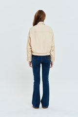MONO CHERRY PADDING SHIRT [SAND]