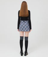 スクエアネックロングスリーブクロップトップ/SQUARE NECK LONG SLEEVE CROP TOP _ BLACK