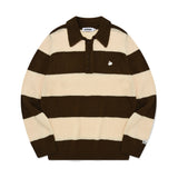 UNI MONO CHERRY COLLAR KNIT [BROWN]
