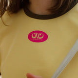 サークルロゴクロップT / CIRCLE LOGO CROP TEE_YELLOW