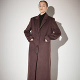 シングルブリーステッドテイラードコート / Single breasted tailored coat brown