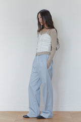 シャーリングコルセットスリーブレストップ / Shirring Corset Sleeveless Top (2 colors)