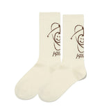 ドゥードゥルチェリープラネットグラフィックソックス／DOODLE CHERRY PLANET GRAPHIC SOCKS [IVORY]