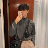 [ASCLO MADE] Rib Mock Neck T Shirt (6color)