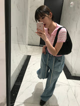 エリーストリングデニムパンツ