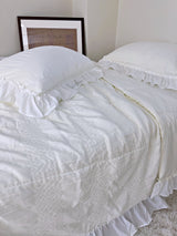 シャーリングラッフルサマーコンフォーターセット - Cream white - Q