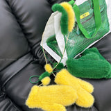 Real mink fur gloves