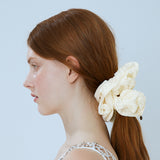 CLOUD SHIRRING SCRUNCHY(IVORY)