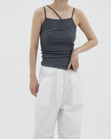 クロスアンバランススリーブレス / Cross unbalanced sleeveless (3color)