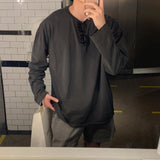 レイトンピグメントオーバーサイズフィットウォッシングスリット長袖Tシャツ / Layton Pigment Oversized Fit Washing Slit Long Sleeve Tee (5 colors)