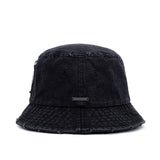 BBD Ripped Custom Disorder Patch Denim Bucket Hat (Black)