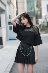 チェーンメッシュクロップTシャツ / TOP(8062) Chain Mesh Crop Tee