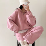 [BELLIDE MADE] Sailor Loose Fit Double-Sided Raised Half Zip-Up Sweat