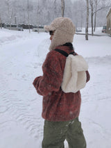 Furry mini back pack