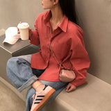[Belied made/6 color] ピクニックツイルオーバーサイズフィットシャツ