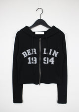 ベルリン2WAYクロップフードジップアップ / Berlin Two-Way Crop Hood Zip Up (4color)
