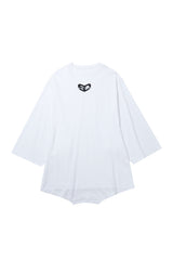 ブラーハートケープスリーブTシャツ　ホワイト