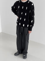 Hall round punching knit