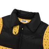 COLORING GRID PATTERN CROP DOWN JUMPER [LIGHT YELLOW]