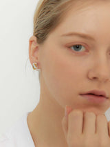 Holiday daily square ceramic earring(White) (6642401083510)