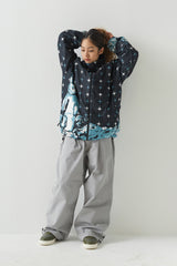 ロゴコットンスーパーワイドパンツ / BSR2223FWPT004 LOGO COTTON SUPER WIDE PANTS CEMENT GRAY