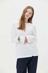 キルシー スモールチェリーロングスリーブＴシャツ／SMALL CHERRY LONG SLEEVE T-SHIRT [WHITE] (6656315949174)