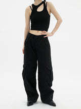 ショルダーカットスリーブレス/Shoulder-cut sleeveless (2color)
