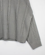 ケーブルカラーニット / Cable collar knit (4color)