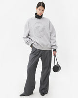 SEMICIRCLE TEXT SWEATSHIRT-GREY (6604483330166)