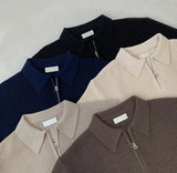 Sock Half Zip Up Collar Knit (5color)