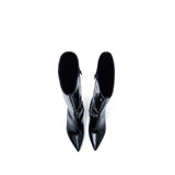 Basic Stiletto Boots Heel(Glossy Black)